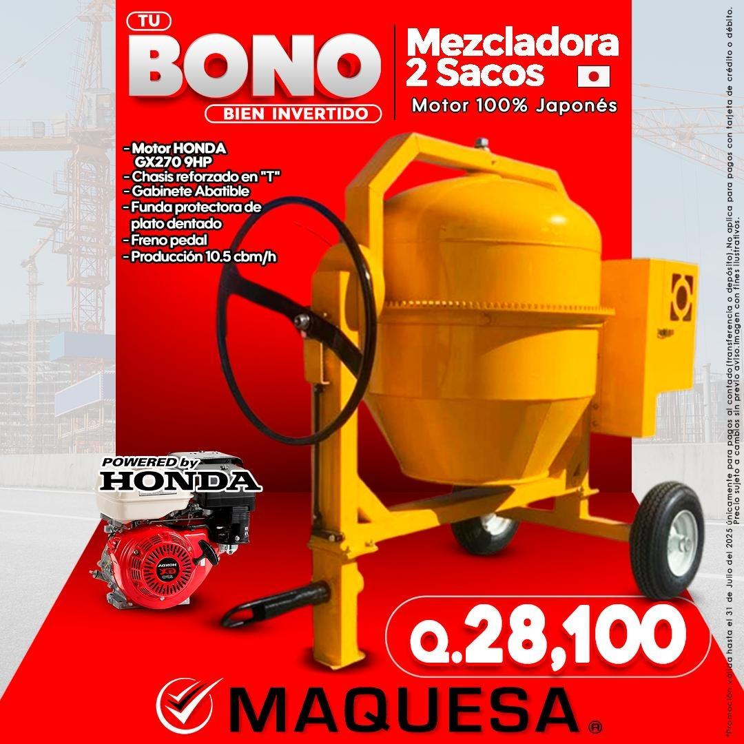 MEZCLADORA JF 2 SACOS 