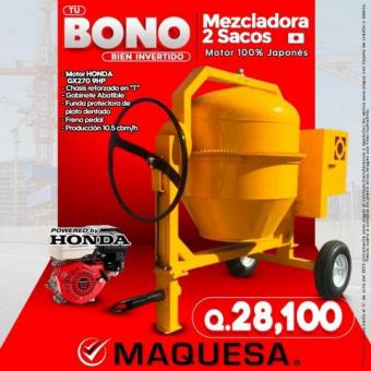 MEZCLADORA JF 2 SACOS 