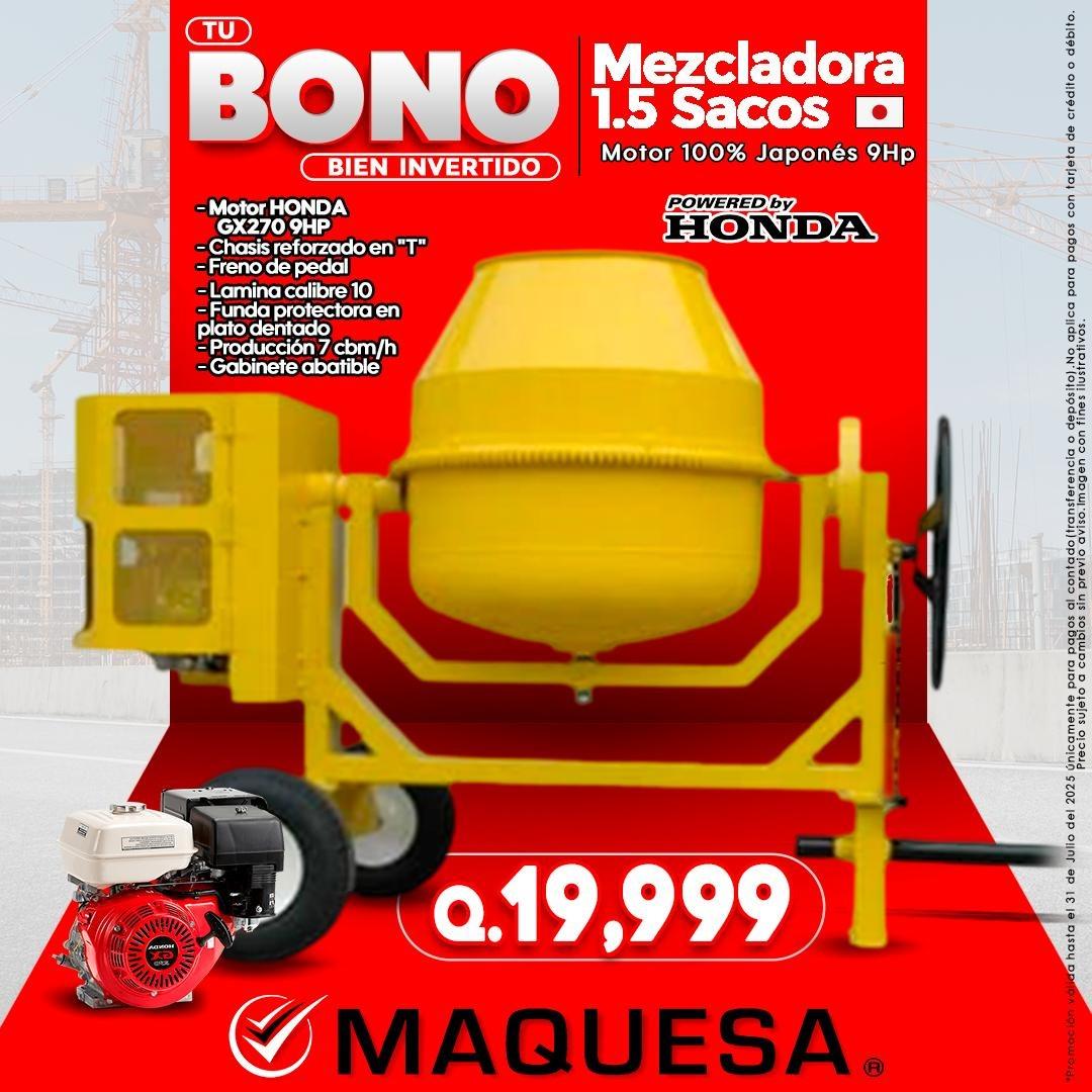  MEZCLADORA 1.5 SACOS JF 9 HP