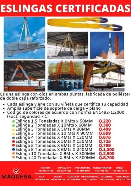 ESLINGAS CERTIFICADAS 