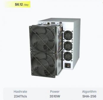 Bitmain Antminer S21 Pro 234Th SHA256 BTC Asic Miner $500