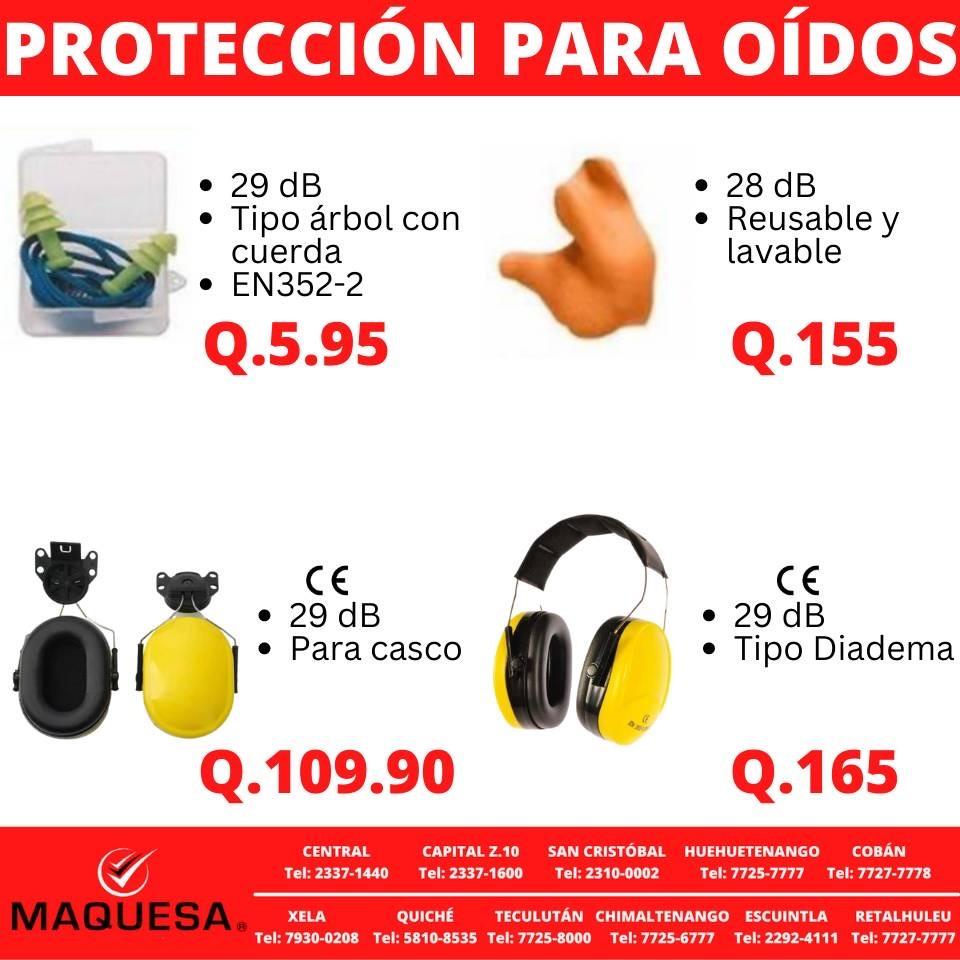 PROTECTOR AUDITIVO REUTILIZABLE TIPO ARBOL EN MAQUESA