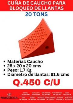 ¡CUÑA DE CAUCHO DE 20 TONS!