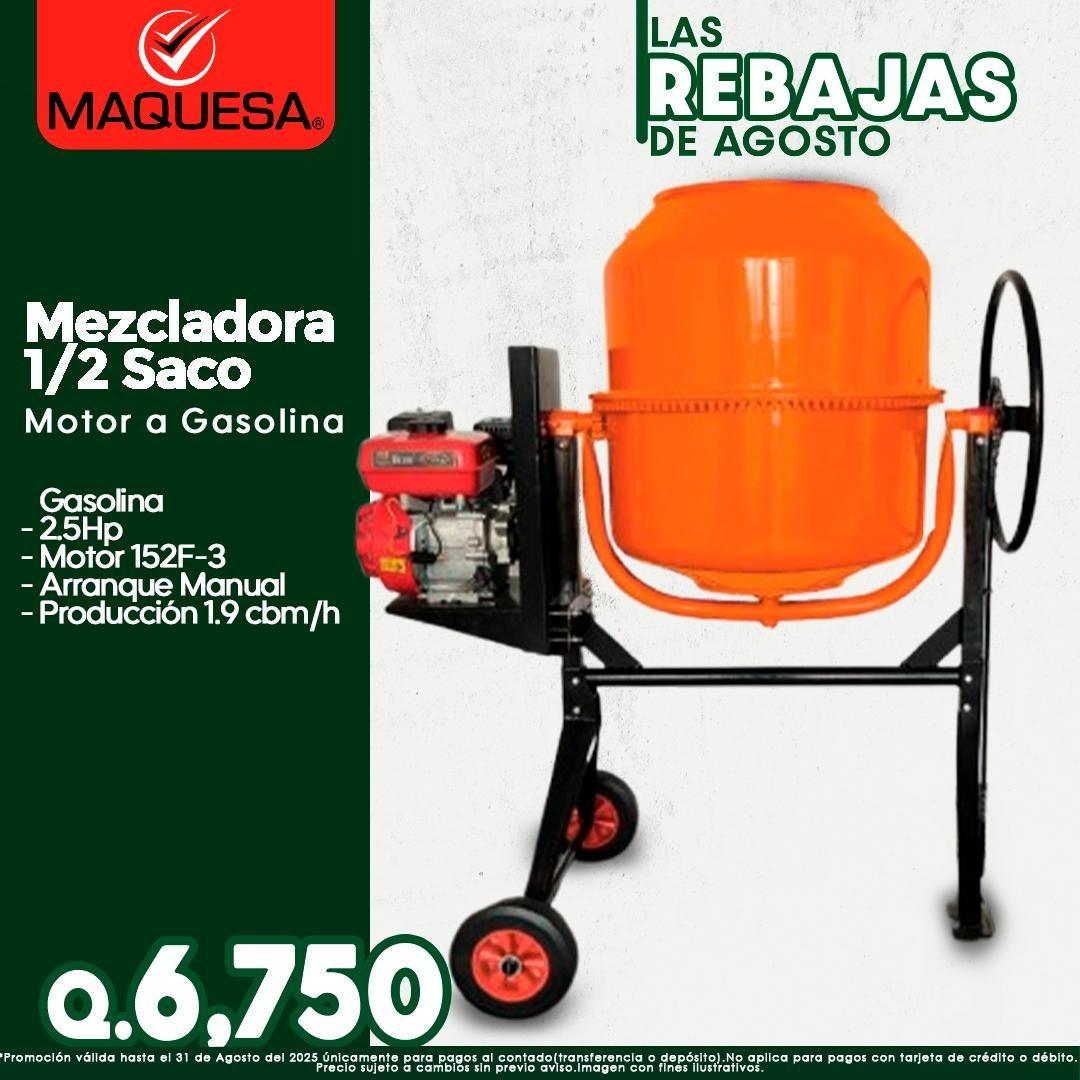 ¡MEZCLADORA 1/2 SACO!