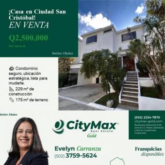Casa en Venta en Condominio en zona 8, de San Cristobal