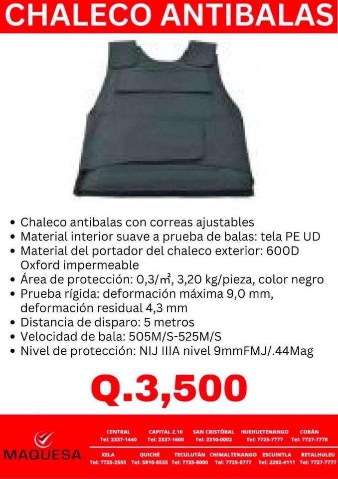 CHALECO ANTIBALAS