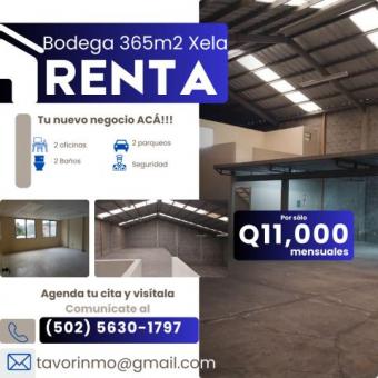 Bodega de 365m2 en Xela Quetzaltenango
