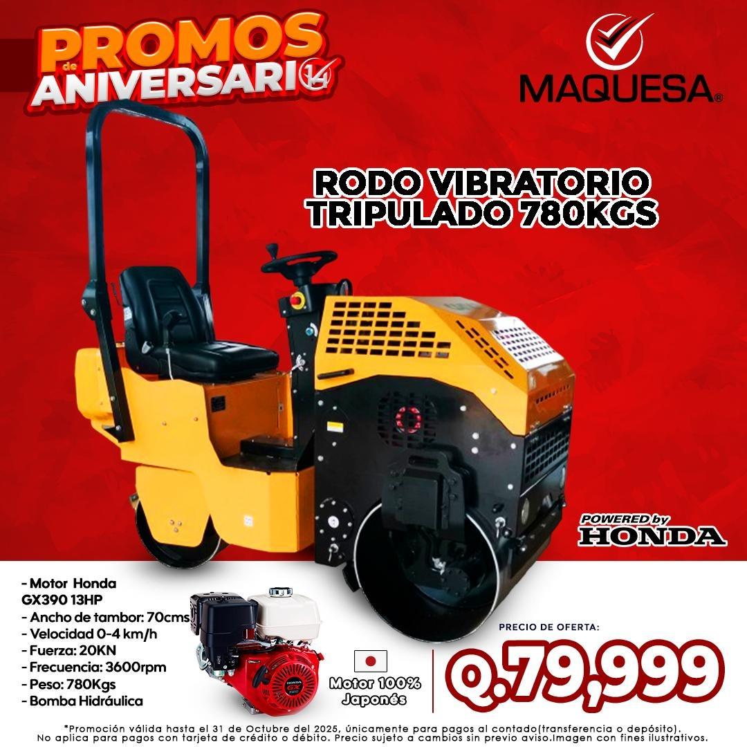 RODO VIBRATORIO DE 780 KGS MOTOR HONDA JAPONES 