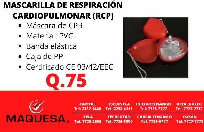 MASCARILLA RCP CERTIFICADA EN MAQUESA