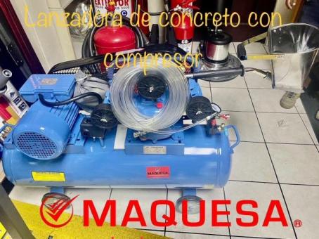 COMPRESOR Y LANZADORA DE MORTERO-CONCRETO 