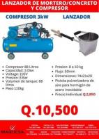 COMPRESOR Y LANZADOR DE MORTERO-CONCRETO 