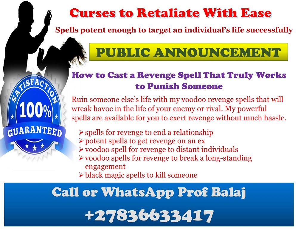 Revenge Spells to Deliver Instant Karma, Emotional Reversal, and Energetic Punishment +27836633417