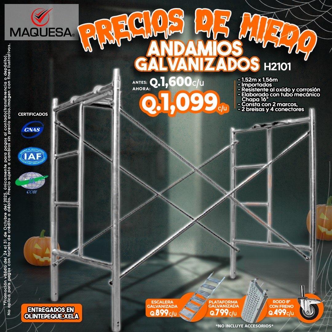 ANDAMIOS GALVANIZADOS CERTIFICADOS OFERTA DE OCTUBRE