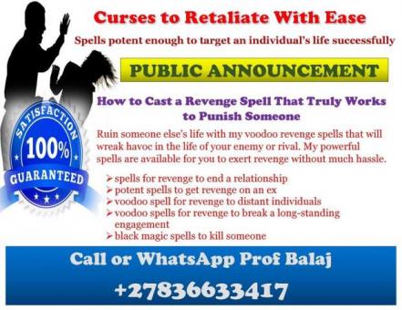 Most Detailed Guide to the Top 10 Powerful Revenge Spells That Work Instantly +27836633417