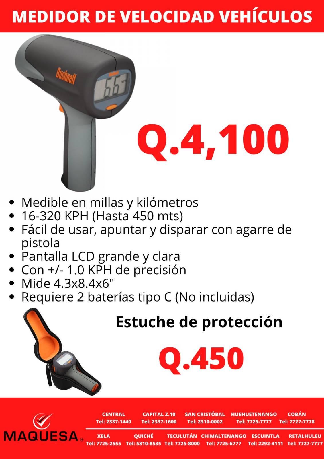 MEDIDOR DE VELOCIDAD DE VEHICULOS EN MAQUESA HUEHUE 