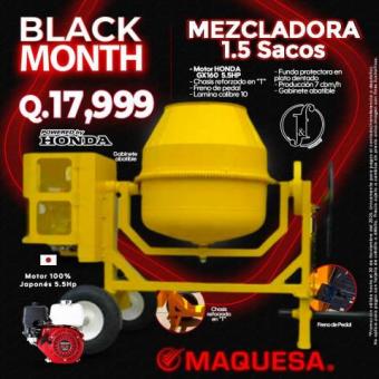 REVOLVEDORAS DE CONCRETO JF 1.5 SACOS BLACK MONTH