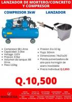 COMPRESOR Y LANZADORA DE CONCRETO EN MAQUESA 