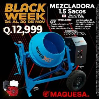 MEZCLADORAS JOPER 1.5 SACOS MOTOR HONDA BLACK FRIDAY 