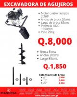 EXCAVADORA DE AGUJEROS MOTOR 4 TIEMPOS GASOLINA 