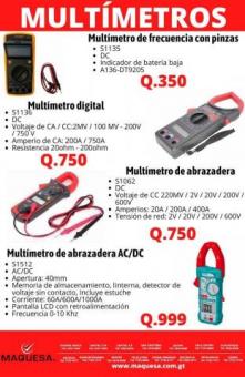 MULTIMETROS CERTIFICADOS EN MAQUESA HUEHUETENANGO 