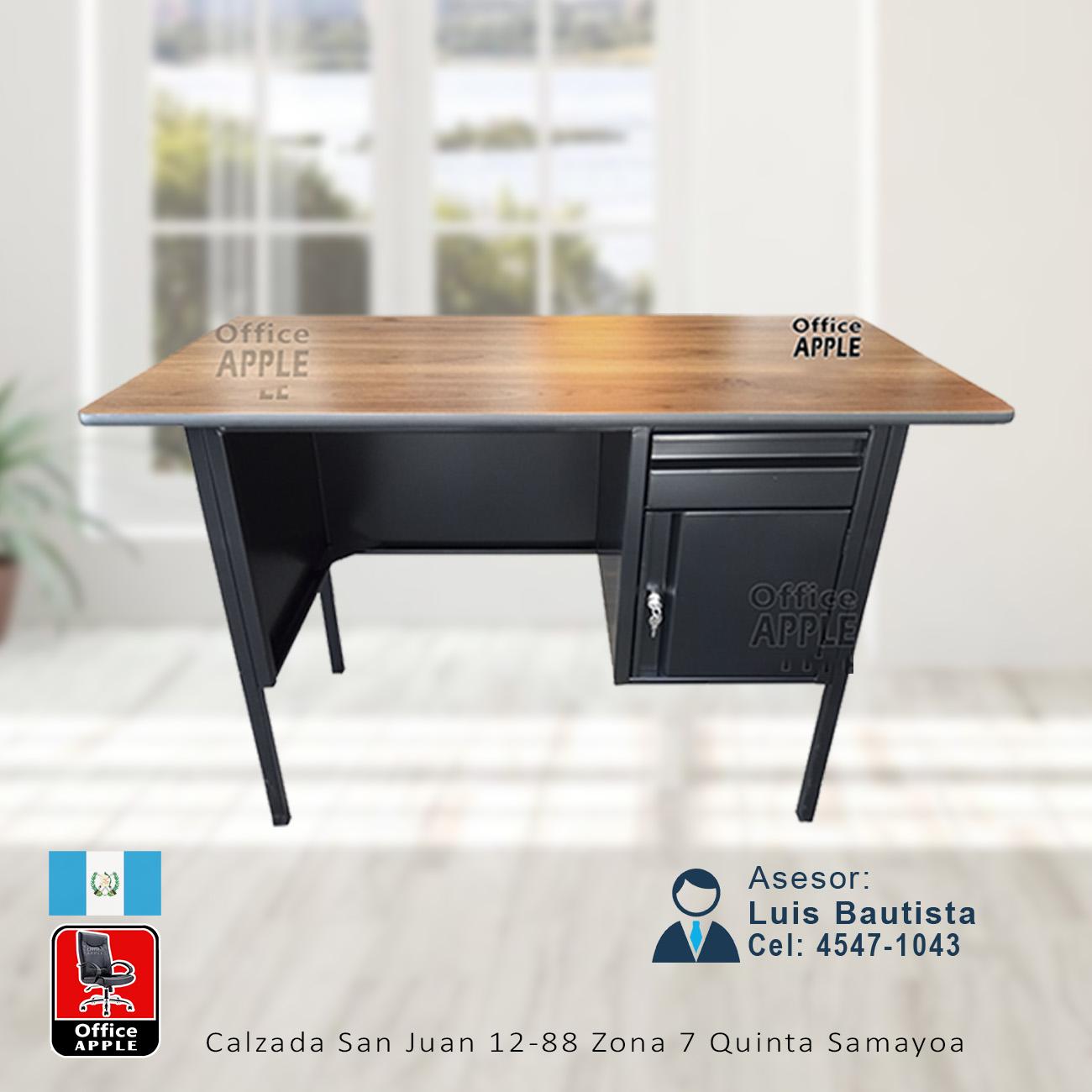 ESCRITORIO INFORMACION TRADICIONAL DE 1 GAVETA Y 1 PUERTA.