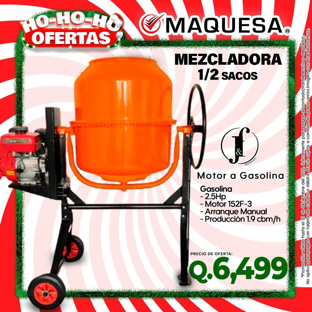 Mezcladora de Medio Saco a gasolina