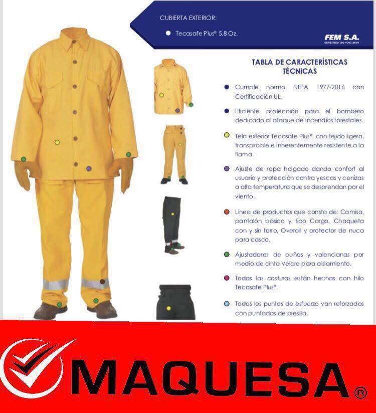 Traje de Bombero o anti-fuego
