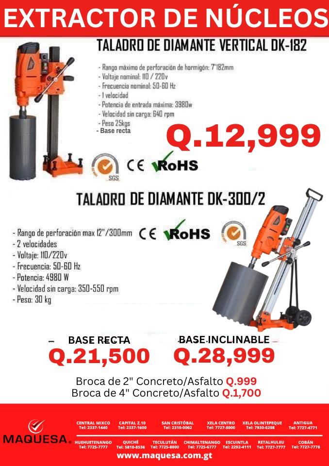 EXTRACTOR DE NUCLEOS EN MAQUESA HUEHUETENANGOO