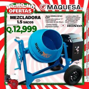 MEZCLADORA JOPER 1.5 SACOS MOTOR HONDA 5.5 HP OFERTA