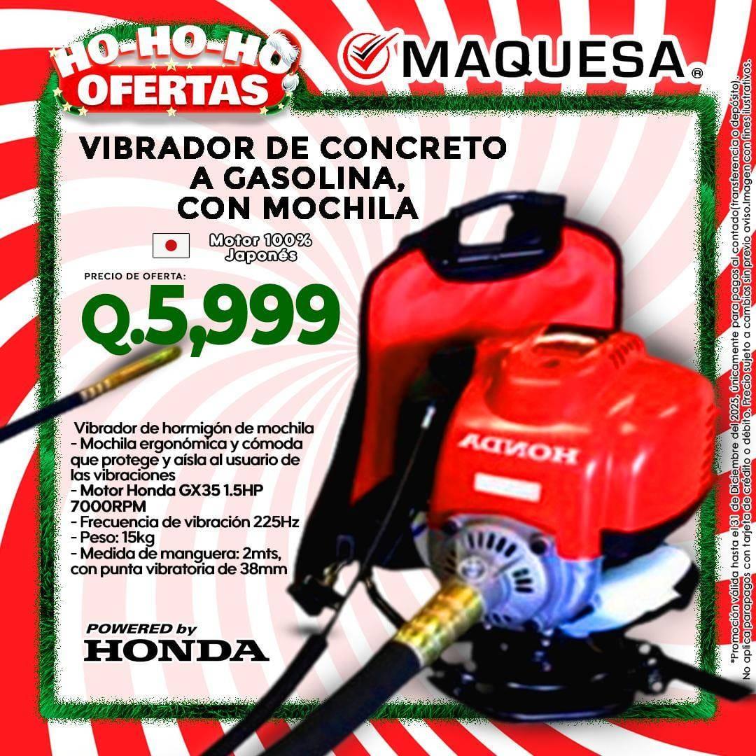 Vibrador de concreto  con mochila 