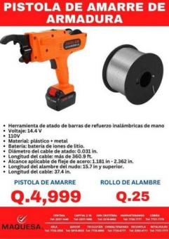 PISTOLA DE AMARRE DE ARMADURA