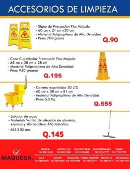 KIT DE ACCESORIOS DE LIMPIEZA EN MAQUESA HUEHUE 