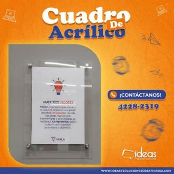 PORTA AFICHES DE ACRILICO