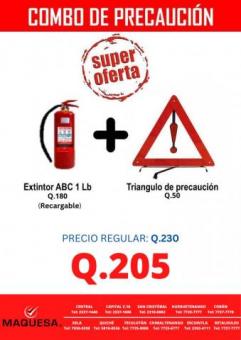COMBO DE PRECAUCION EN OFERTA EN MAQUESA