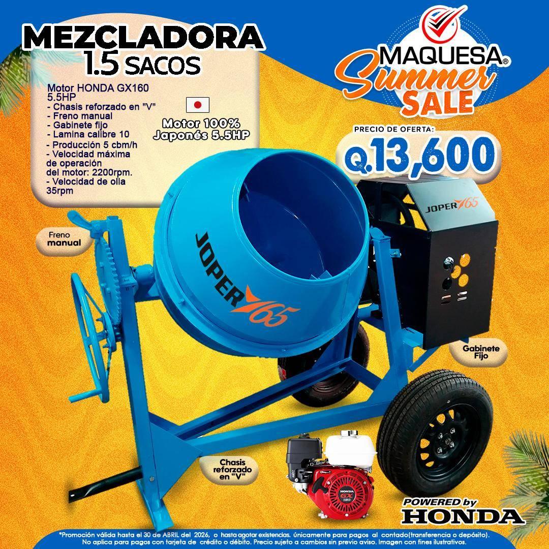 MEZCLADORA 1.5 SACOS Joper 5.5HP
