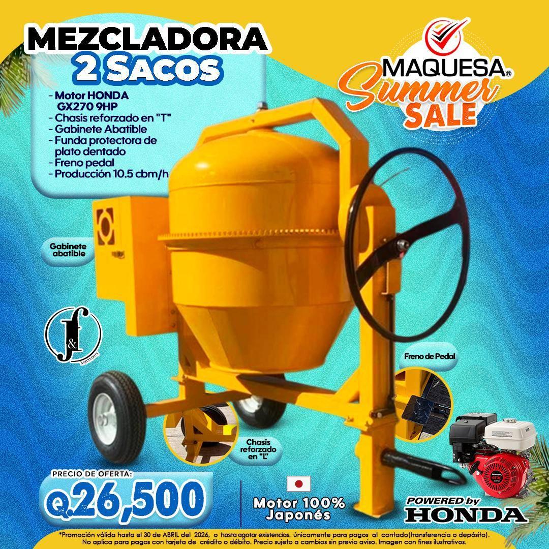 MEZCLADORA 2 SACOS