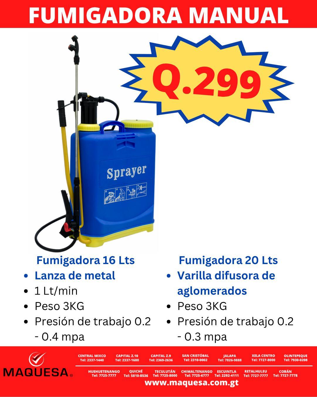 FUMIGADORA MANUAL