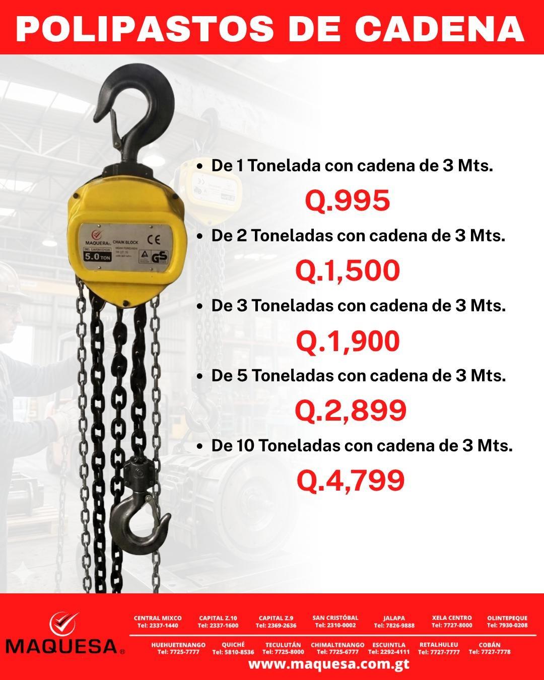 POLIPASTOS DE CADENA