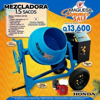 OFERTA MEZCLADORA JOPER 1.5 SACOS MOTOR HONDA GX160