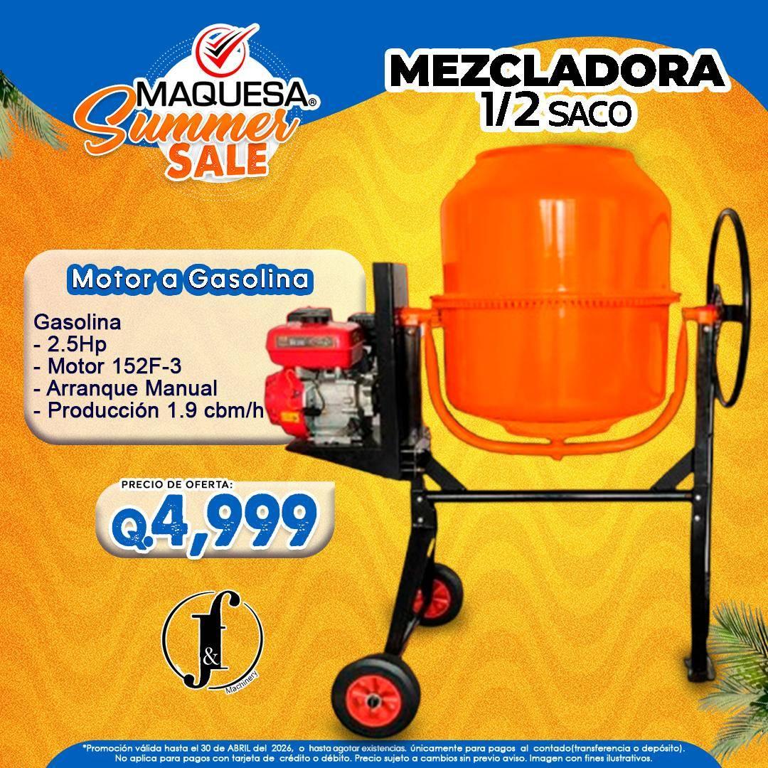 MEZCLADORA 1/2 SACO GAS