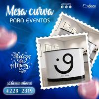 MESA CURVA PARA EVENTOS 