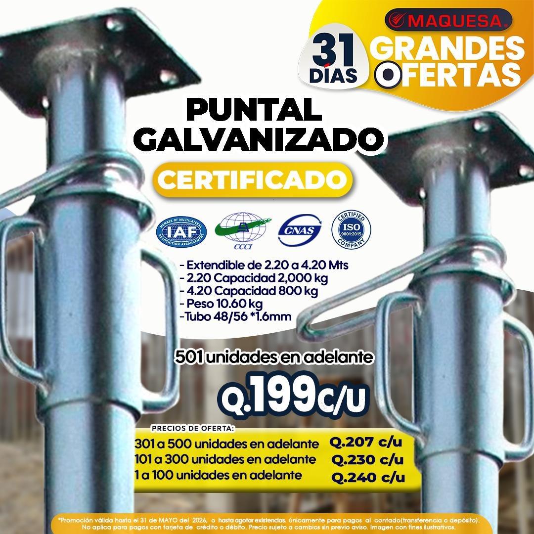 PUNTAL GALVANIZADO CERTIFICADO