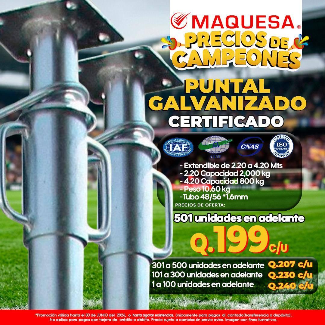 PUNTAL GALVANIZADO CERTIFICADO