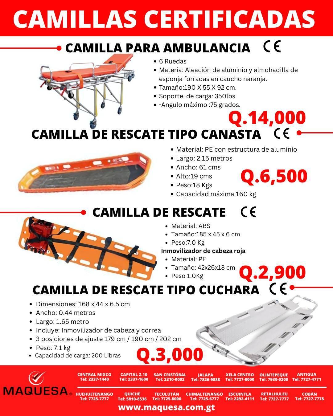 CAMILLAS DE RESCATE