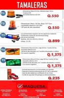 Tamaleras LED para vehiculos y equipo de emergencia