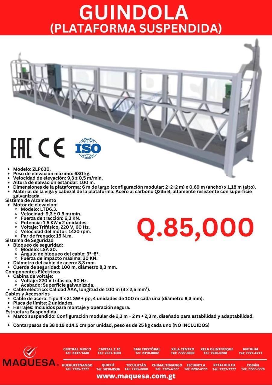 Guindola Certificada ZLP630 (Plataforma suspendida)