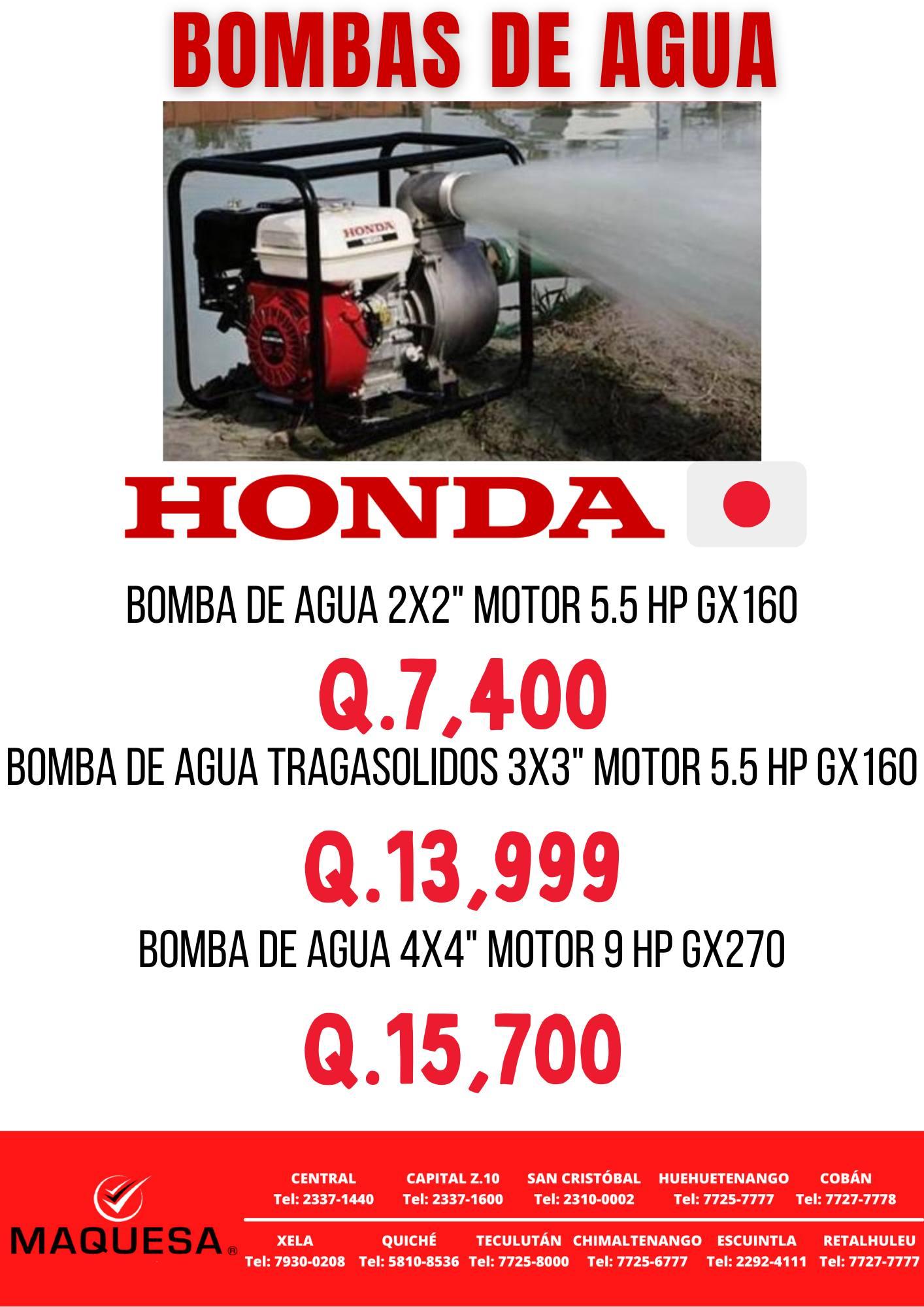 BOMBAS DE AGUA HONDA 100% JAPONESAS