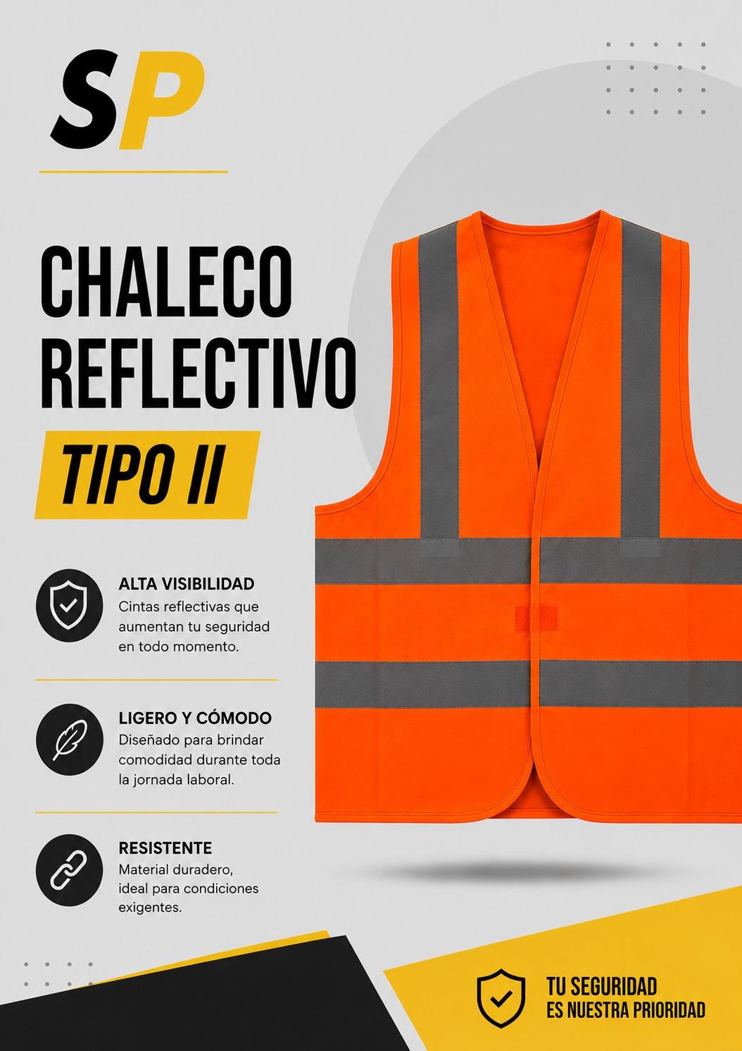 Chalecos reflectivos color anaranjado