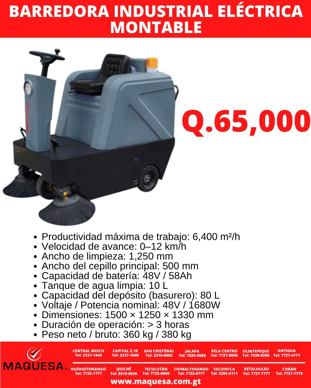 BARREDORA INDUSTRIAL ELÉCTRICA MONTABLE 