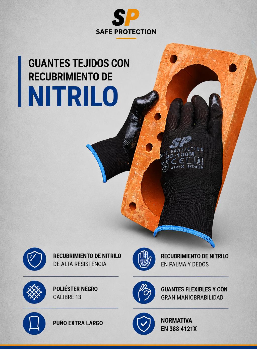Guantes recubiertos de nitrilo